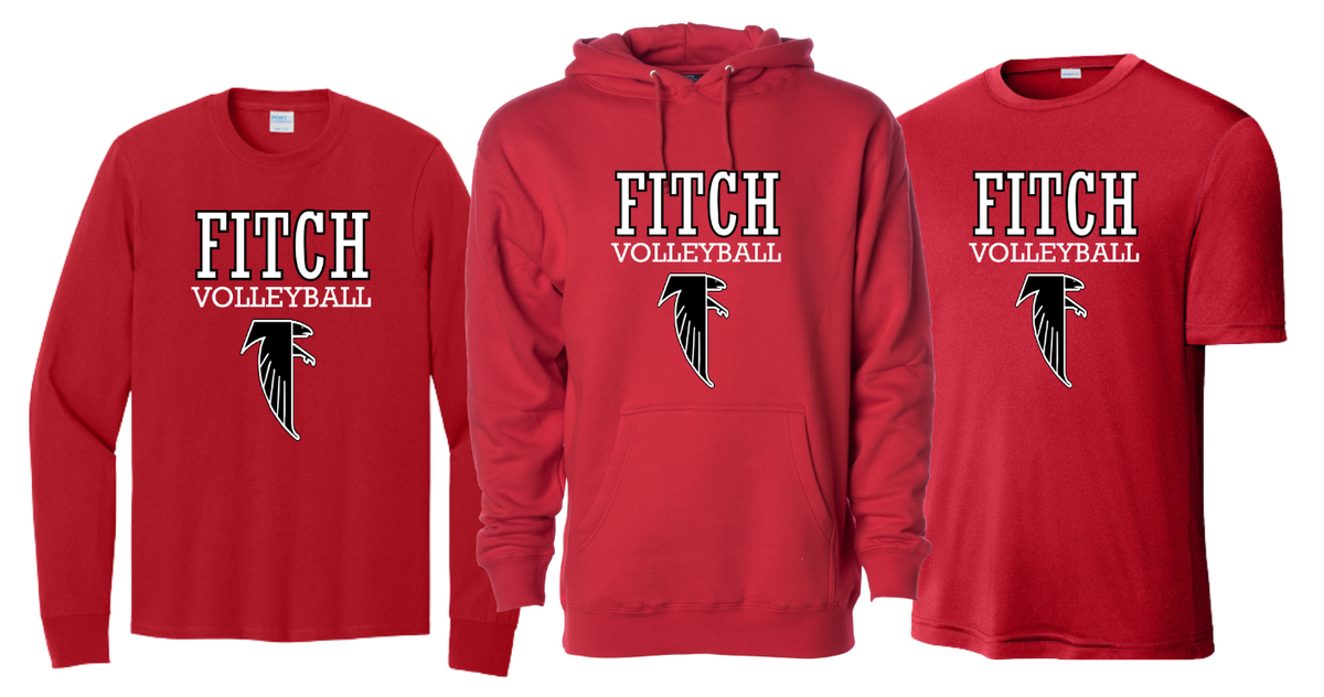 RED Fitch Volleyball Premium Hoodie / Long Sleeve/ Short Sleeve