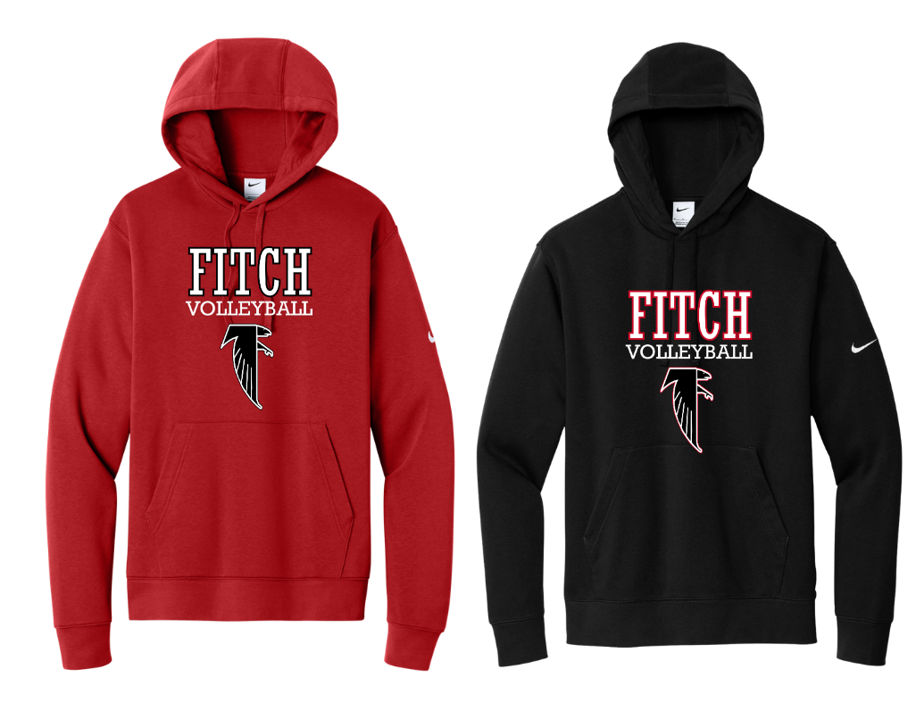 Fitch VOLLEYBALL Red NIKE Club Fleece Hoodie