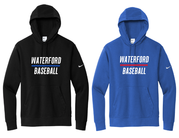 Waterford Over Baseball Nike Club Fleece Pullover Hoodie