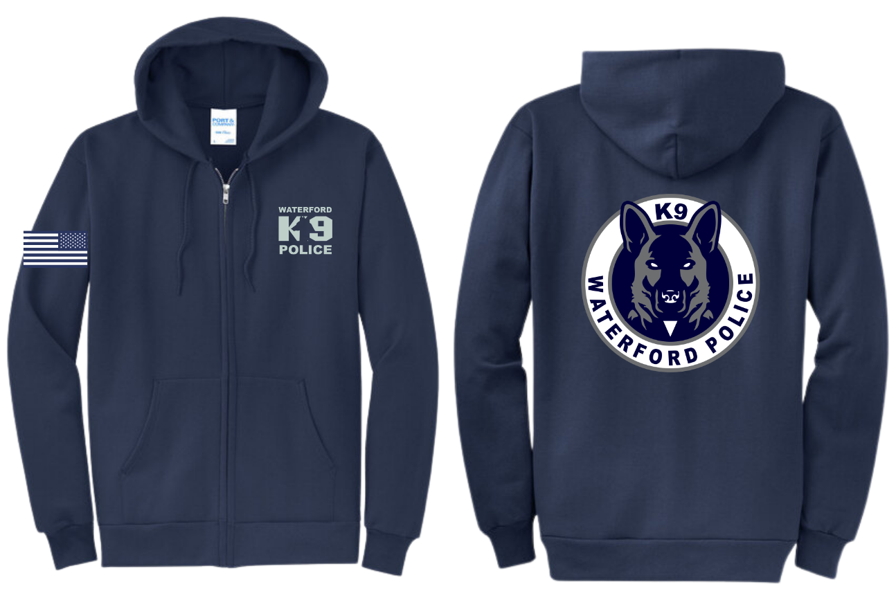 Waterford K-9 Zip Up Heavyweight Hoodie