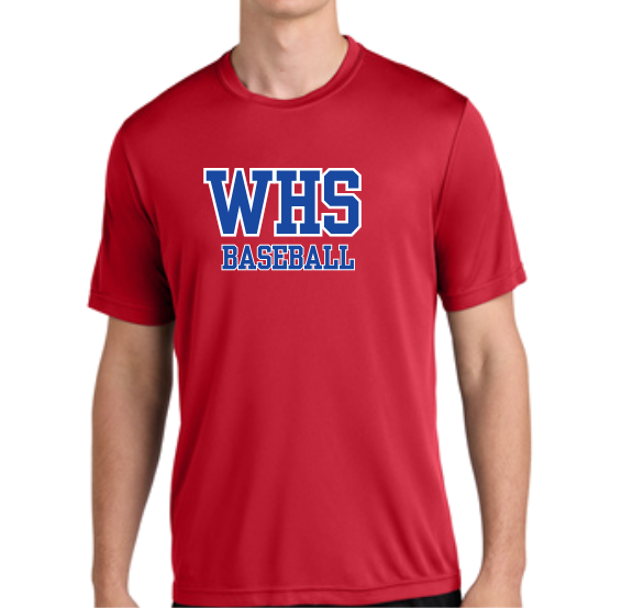 WHS Baseball Dri-fit Tshirt - Red