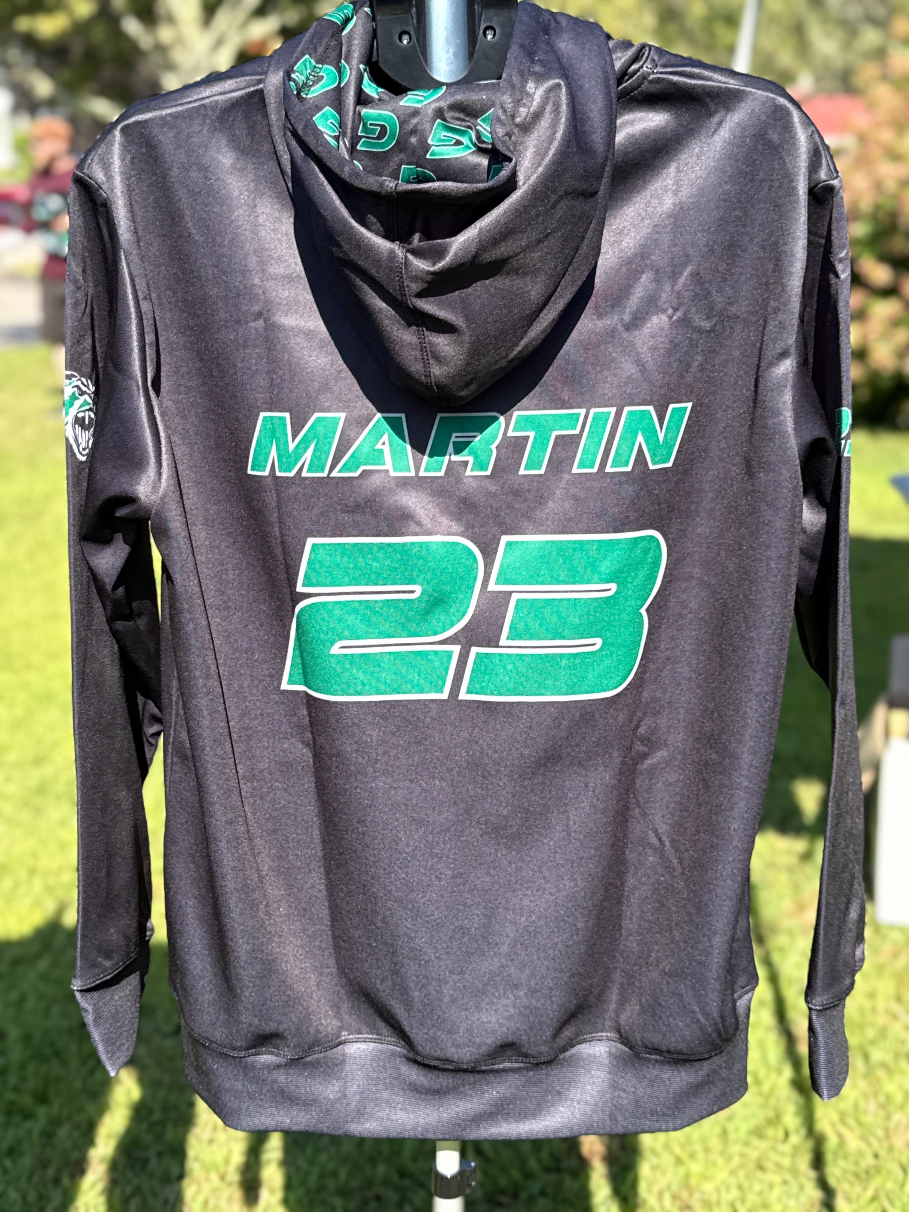 Griswold Football Custom Name and Number Hooded Longsleeve Sublimated Sweatshirt