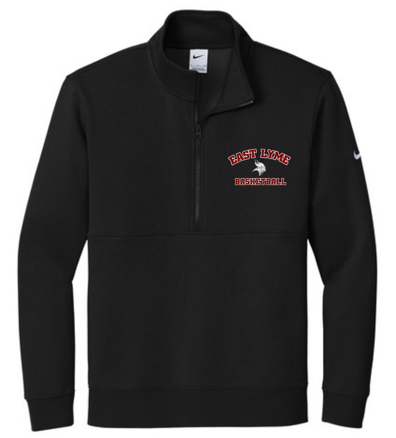 EL Black Nike 1/2 Zip Club Fleece