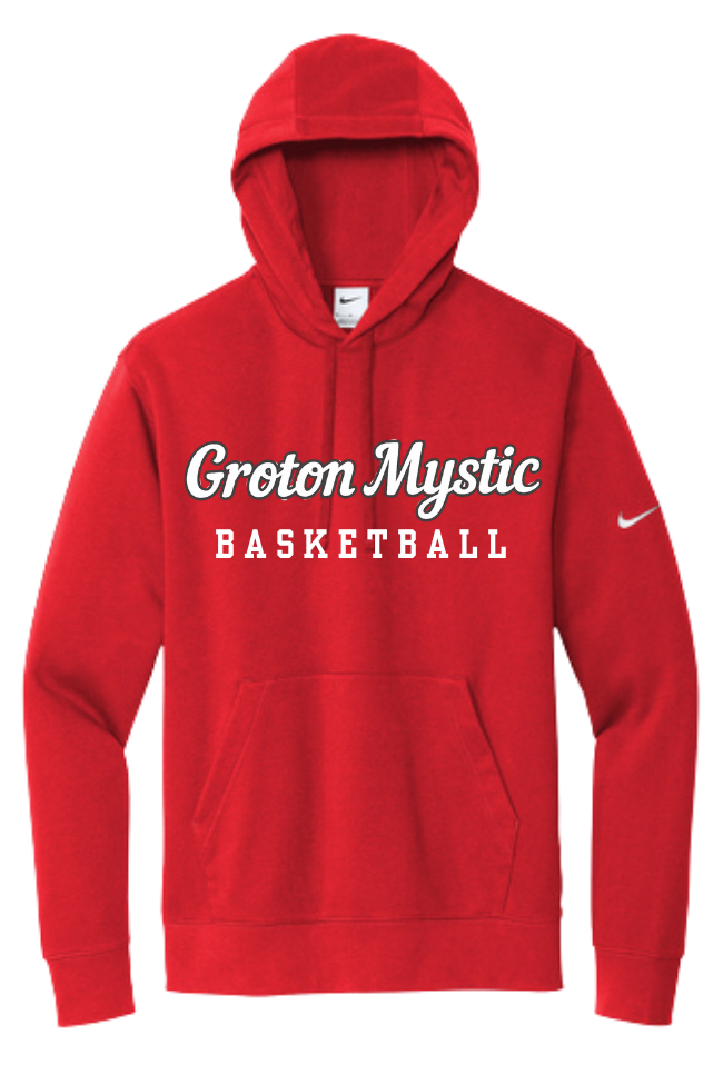 Groton Mystic Red Nike Club Fleece Hoodie
