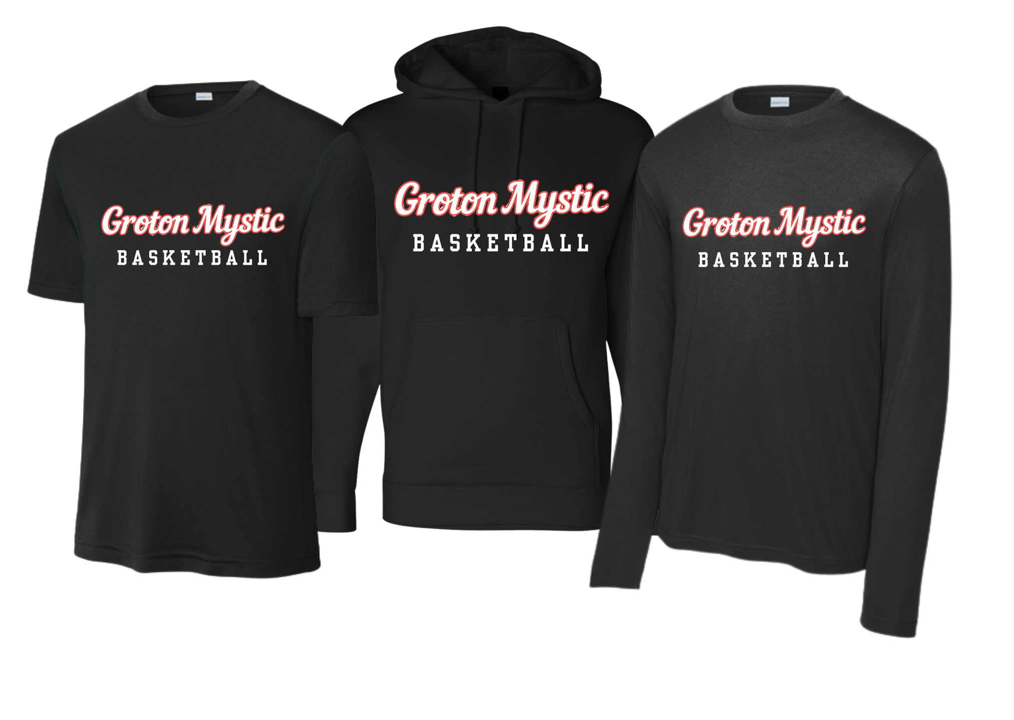Groton Mystic Black Heavyweight Hoodie, Tee, or long sleeve (poly/cotton blends)
