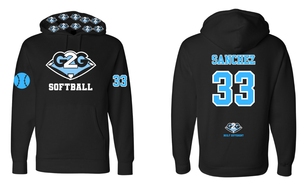 G2G Custom Name & Number Sublimated Hoodie