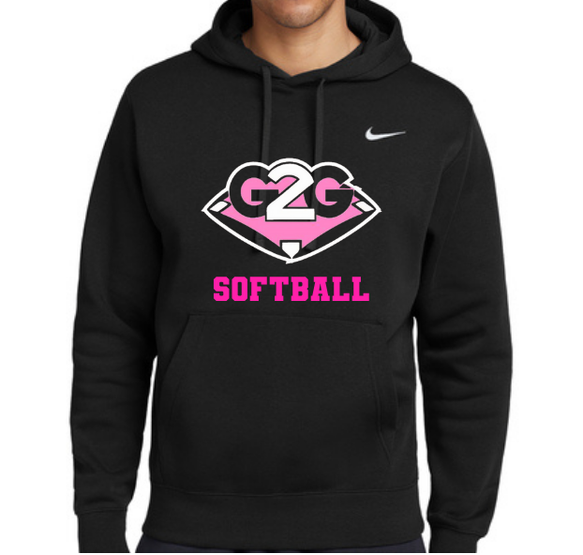 G2G Pink Nike Club Fleece Hooded Sweatshirt