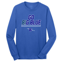 BIG BLUE  Long Sleeve Cotton Tee