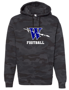 WTFD Football Black Camo Heavyweight Hoodie