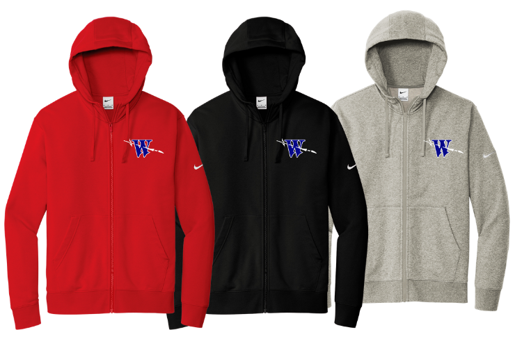 WATERFORD VOLLEYBALL Nike Club Fleece ZIP up Hoodie